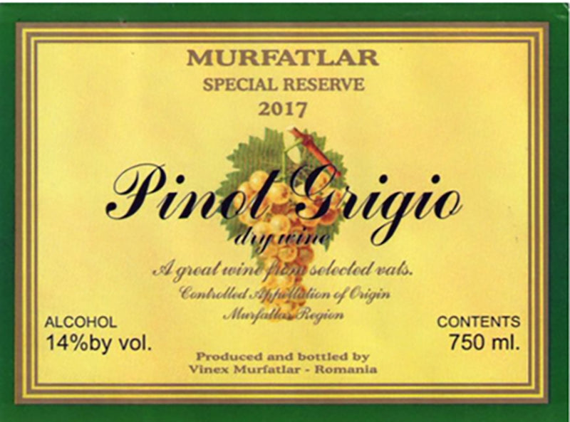 Murfatlar Pinot Grigio Dry White Wine