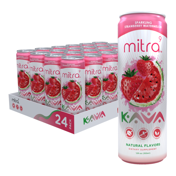 Mitra9 Kava Strawberry Watermelon Seltzer