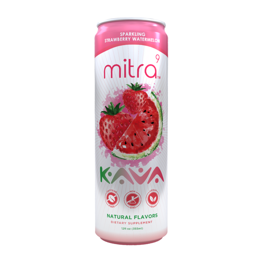 Mitra9 Kava Strawberry Watermelon Seltzer