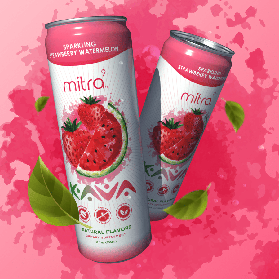 Mitra9 Kava Strawberry Watermelon Seltzer